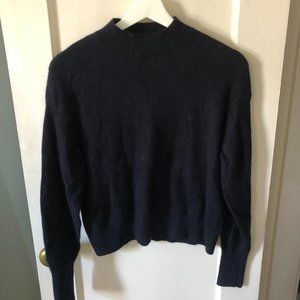 Everlane Navy Blue Mock Neck Pullover